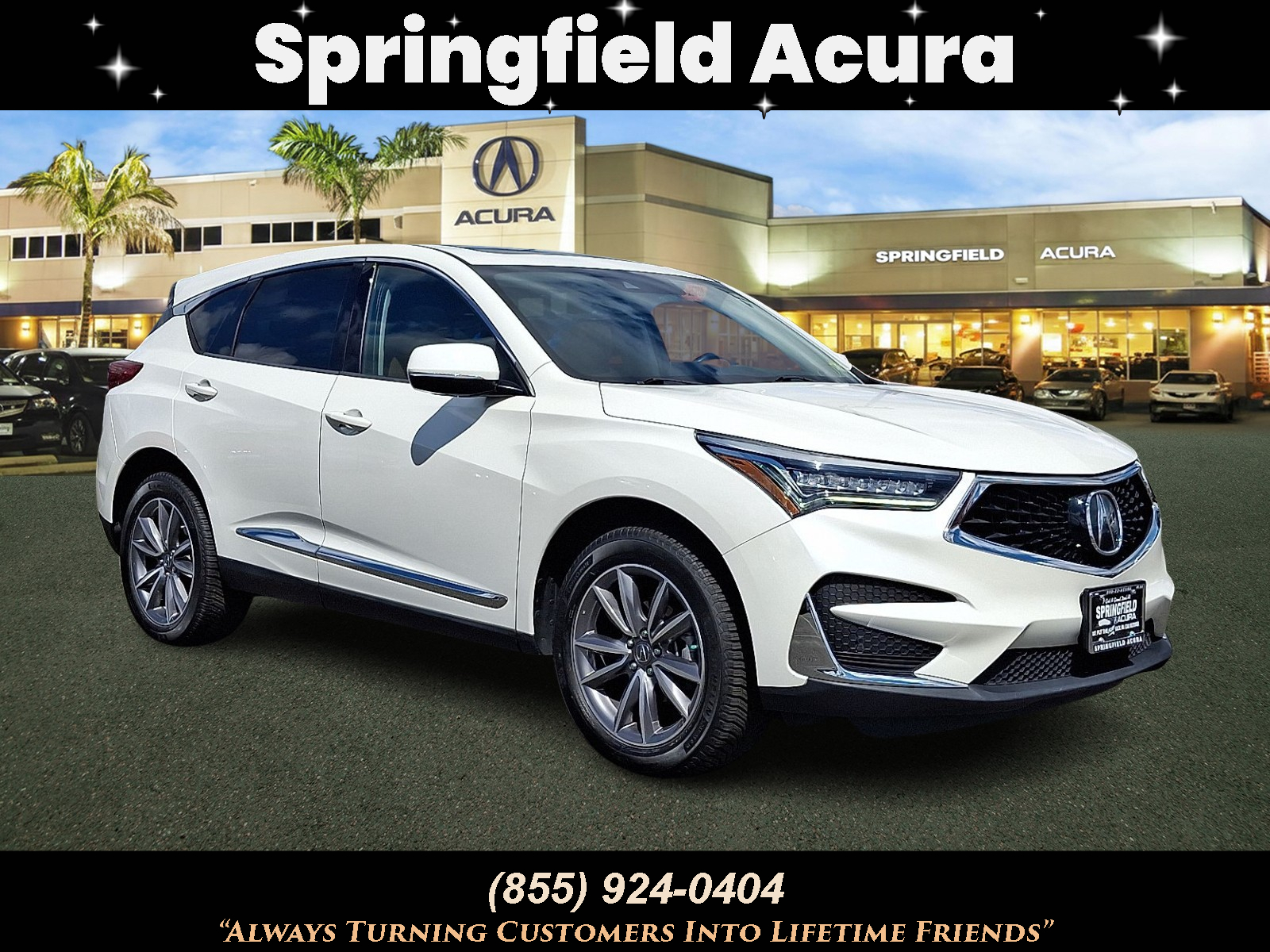 2019 Acura RDX Technology, White SUV, stock 26208TJA
