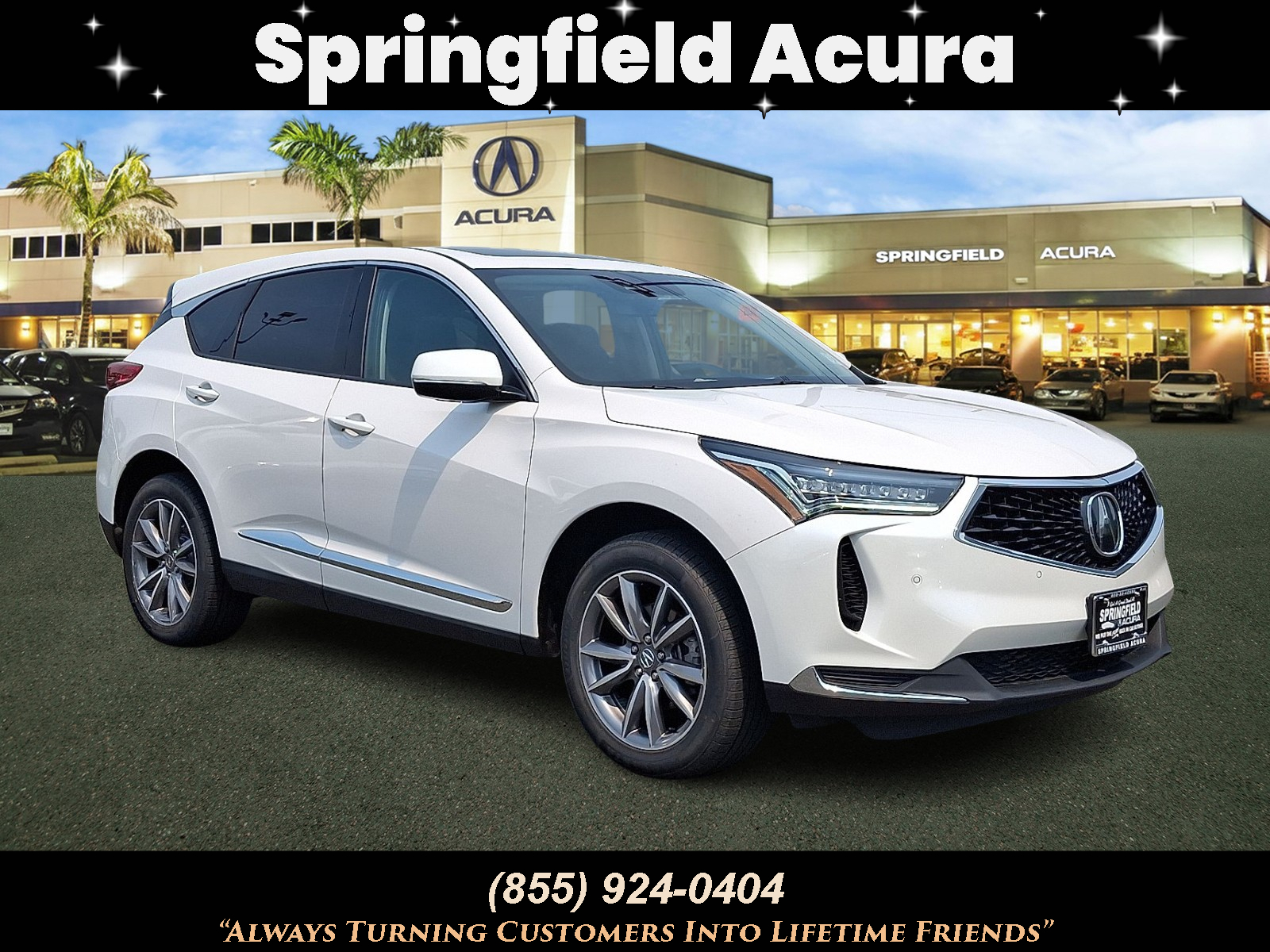 2024 Acura RDX Technology, White SUV, stock 26040LGM