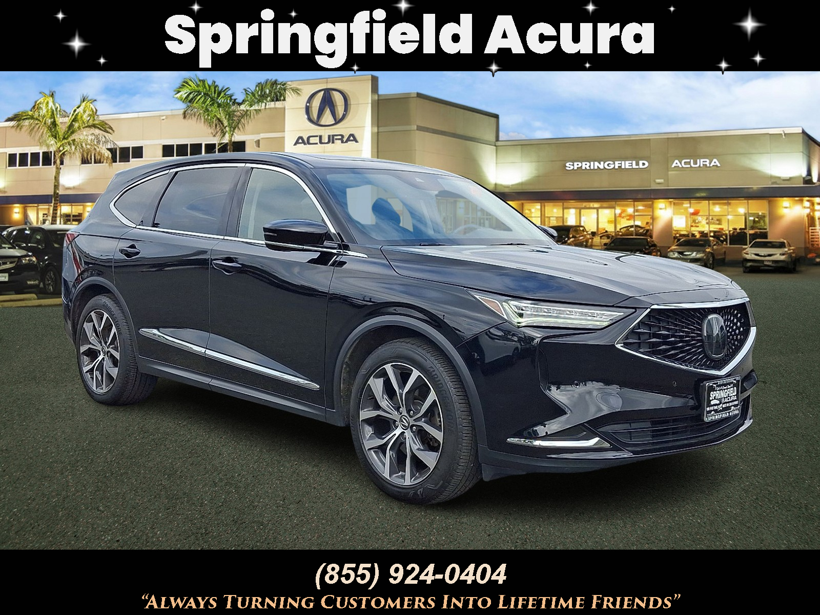 2023 Acura MDX Technology, Black SUV, stock 26086LOA