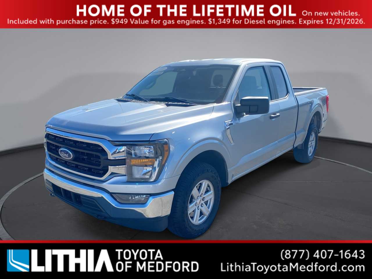 Iconic Silver Metallic 2023 Ford F-150 Pickup Truck Four-Wheel Drive Automatic