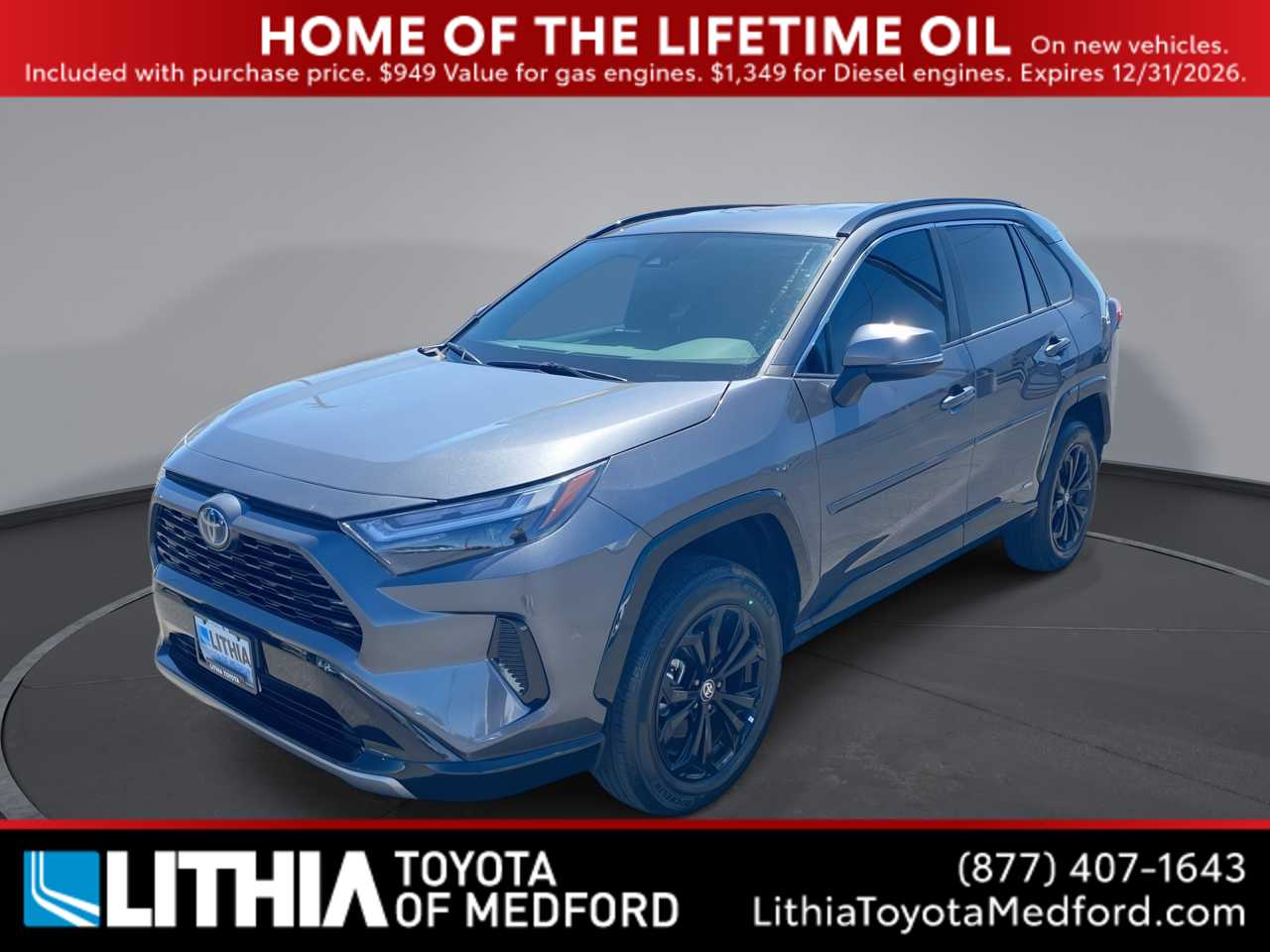 Magnetic Gray Metallic 2023 Toyota RAV4 Hybrid SUV / Crossover All-Wheel Drive Continuously Variable Transmission