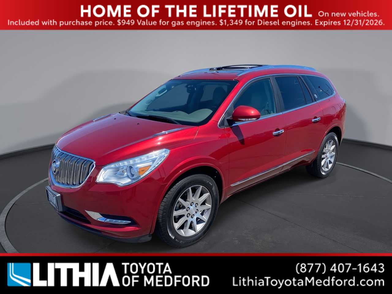 Crystal Red Tintcoat 2014 Buick Enclave Leather AWD SUV / Crossover All-Wheel Drive 6-Speed Automatic