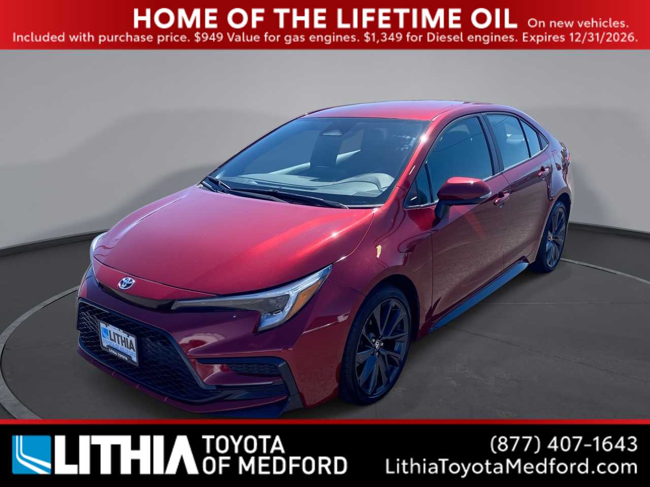 Red (Ruby Flare Pearl) 2024 Toyota Corolla Sedan Front-Wheel Drive Continuously Variable Transmission