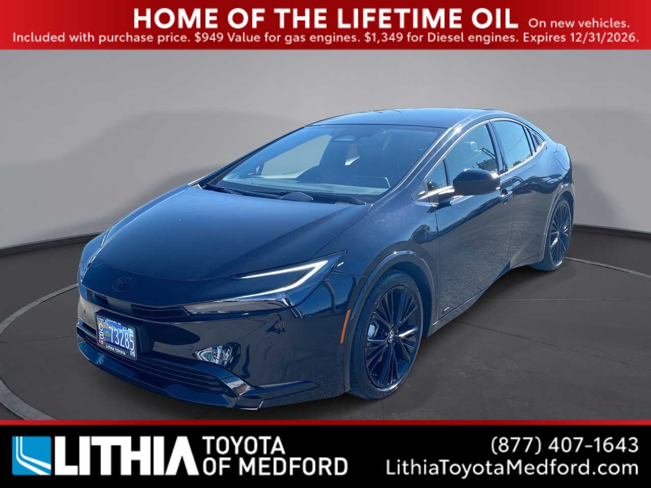 Midnight Black Metallic 2025 Toyota Prius Hatchback All-Wheel Drive Continuously Variable Transmission