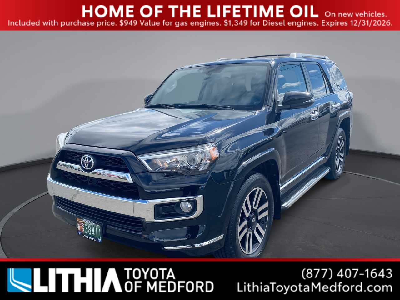 Midnight Black Metallic 2018 Toyota 4Runner Limited AWD SUV / Crossover All-Wheel Drive 5-Speed Automatic