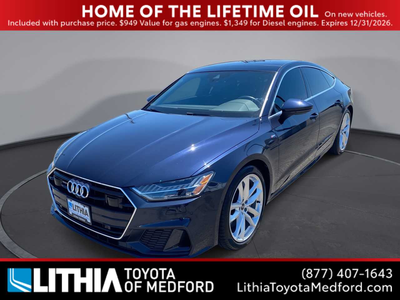Firmament Blue Metallic 2021 Audi A7 Sedan All-Wheel Drive 7-Speed Automatic