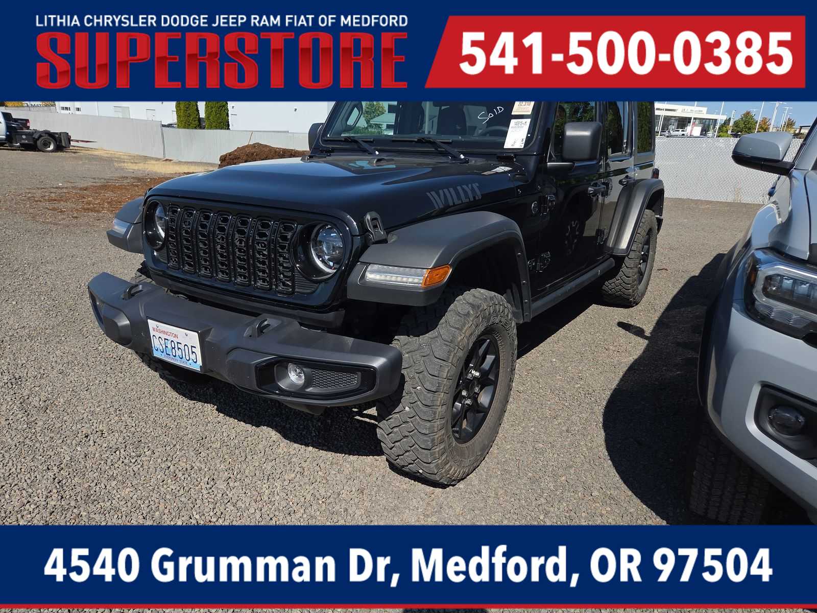 Black Clearcoat 2025 Jeep Wrangler SUV / Crossover Four-Wheel Drive Automatic