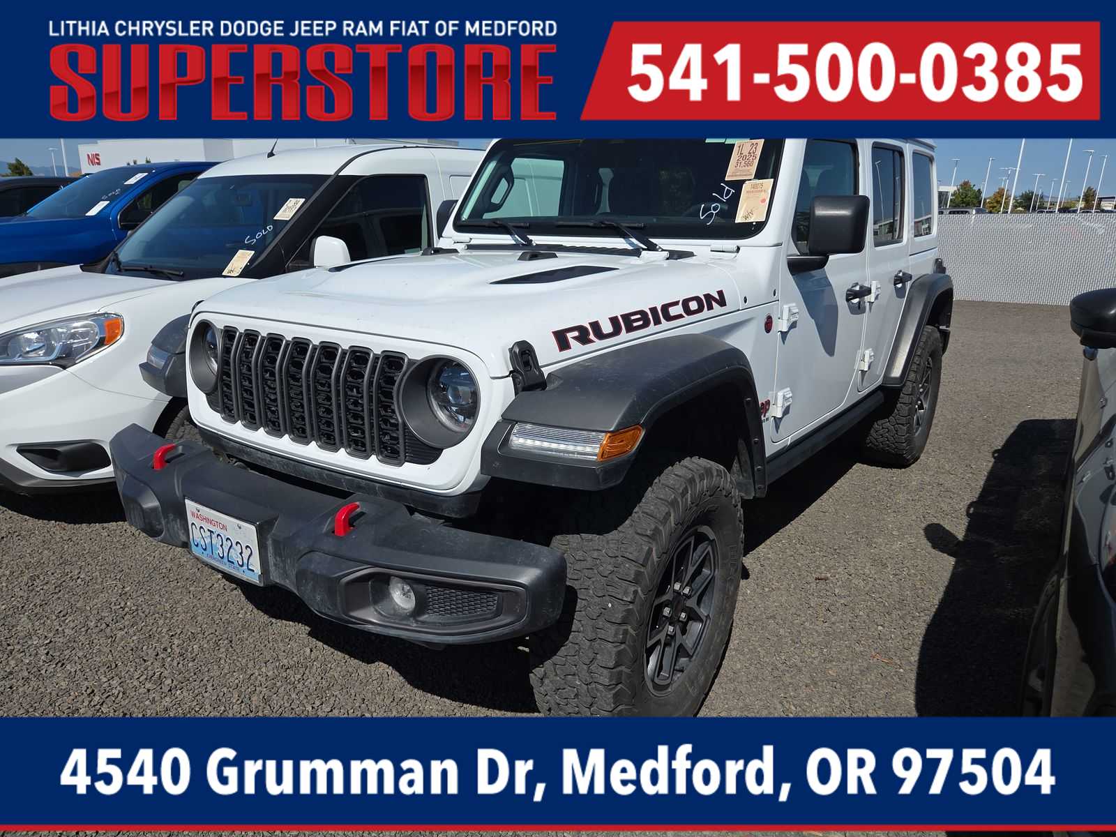 Bright White Clearcoat 2025 Jeep Wrangler SUV / Crossover Four-Wheel Drive Automatic