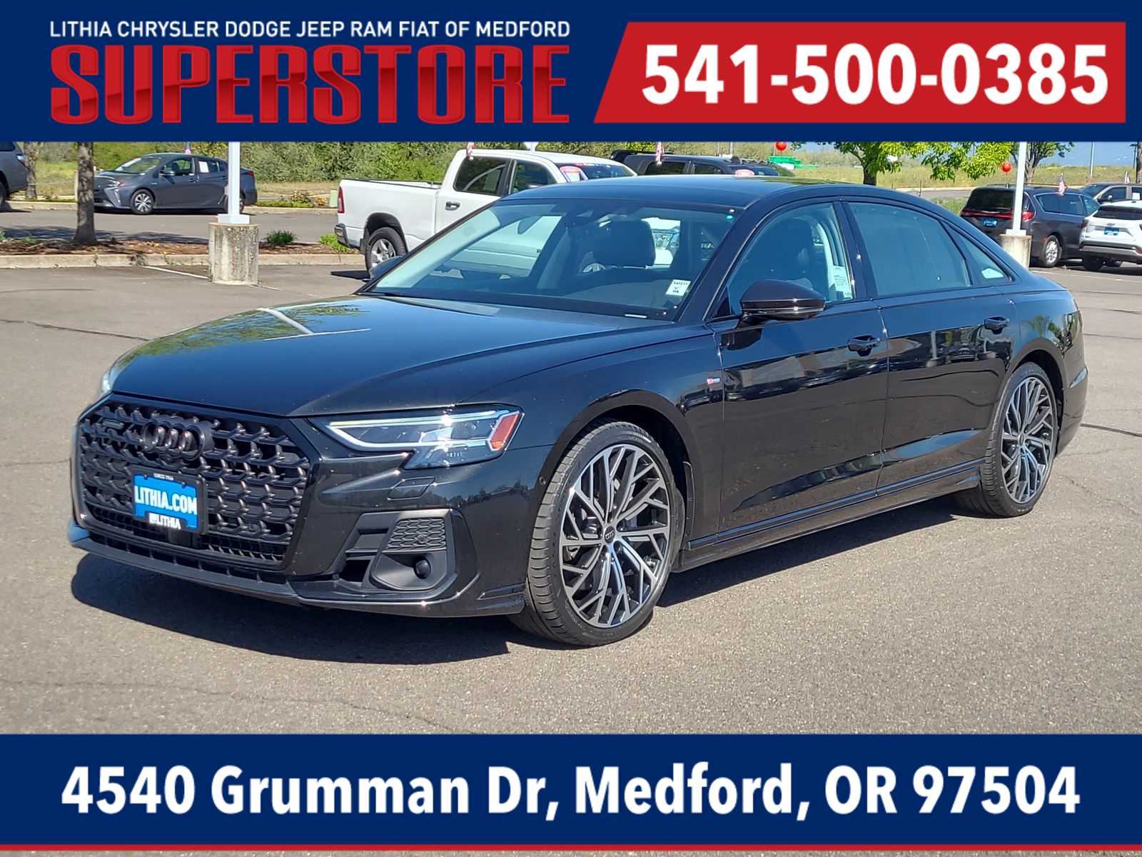 Vesuvius Gray Metallic 2023 Audi A8 L quattro 55 TFSI Sedan All-Wheel Drive 8-Speed Automatic