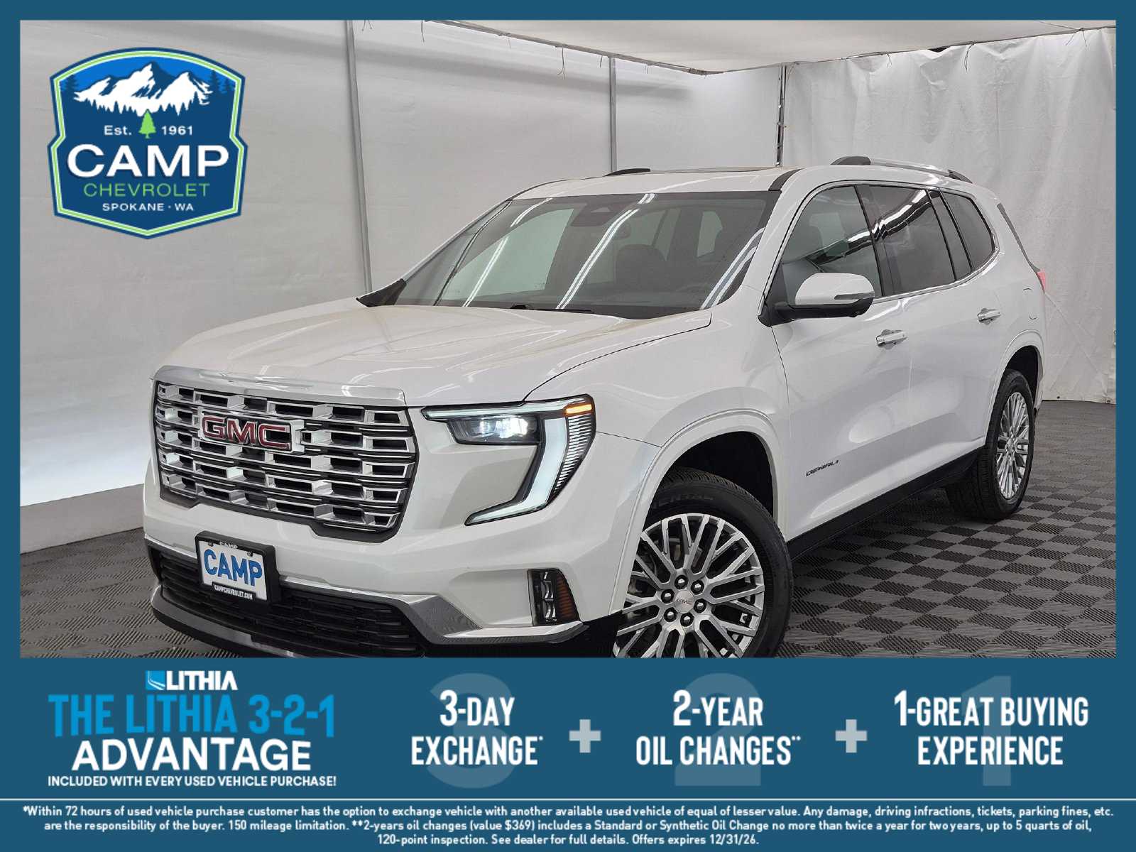 White 2025 GMC Acadia SUV / Crossover Four-Wheel Drive 8-Speed Automatic