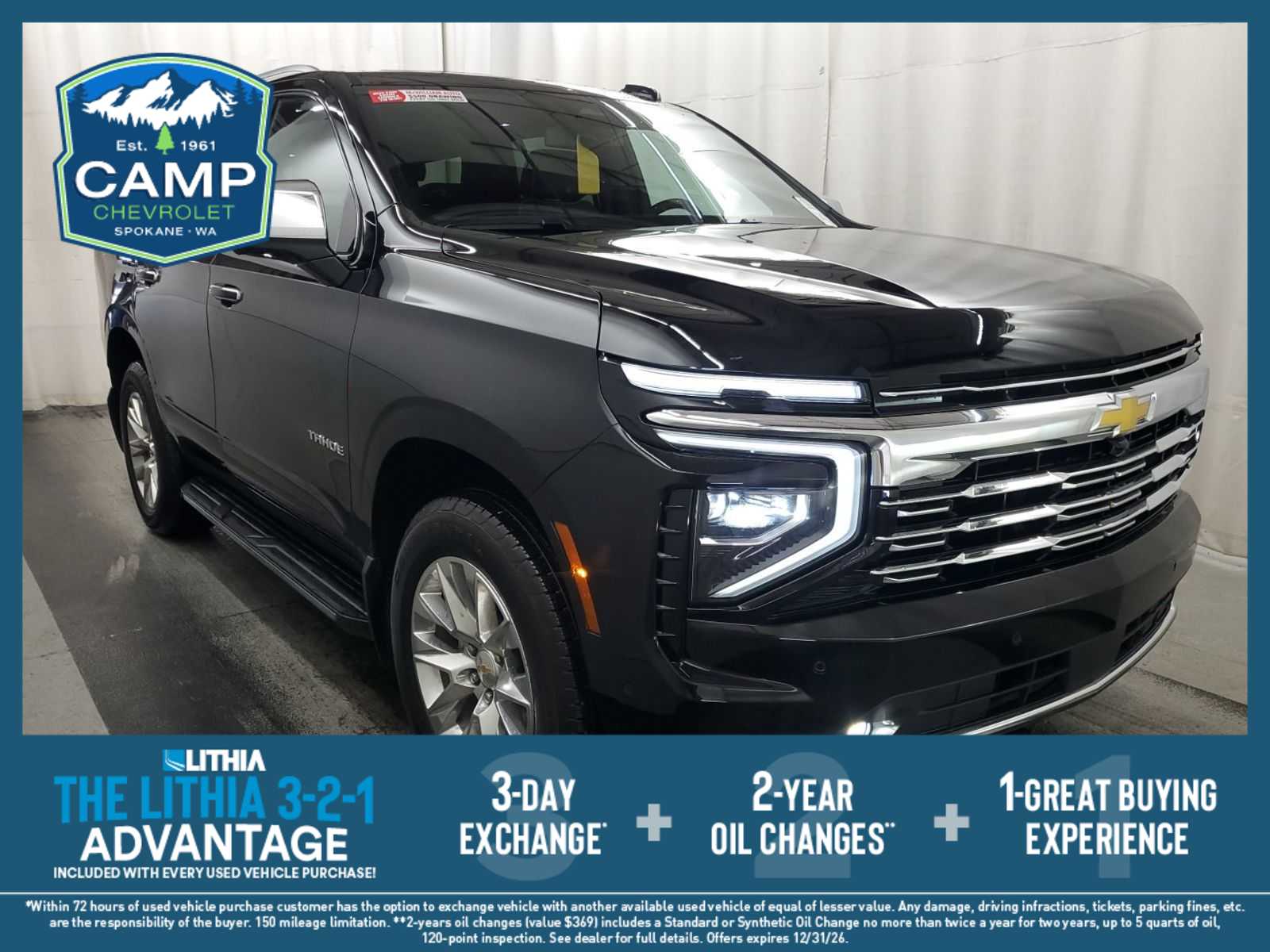 Black 2025 Chevrolet Tahoe SUV / Crossover Four-Wheel Drive Automatic