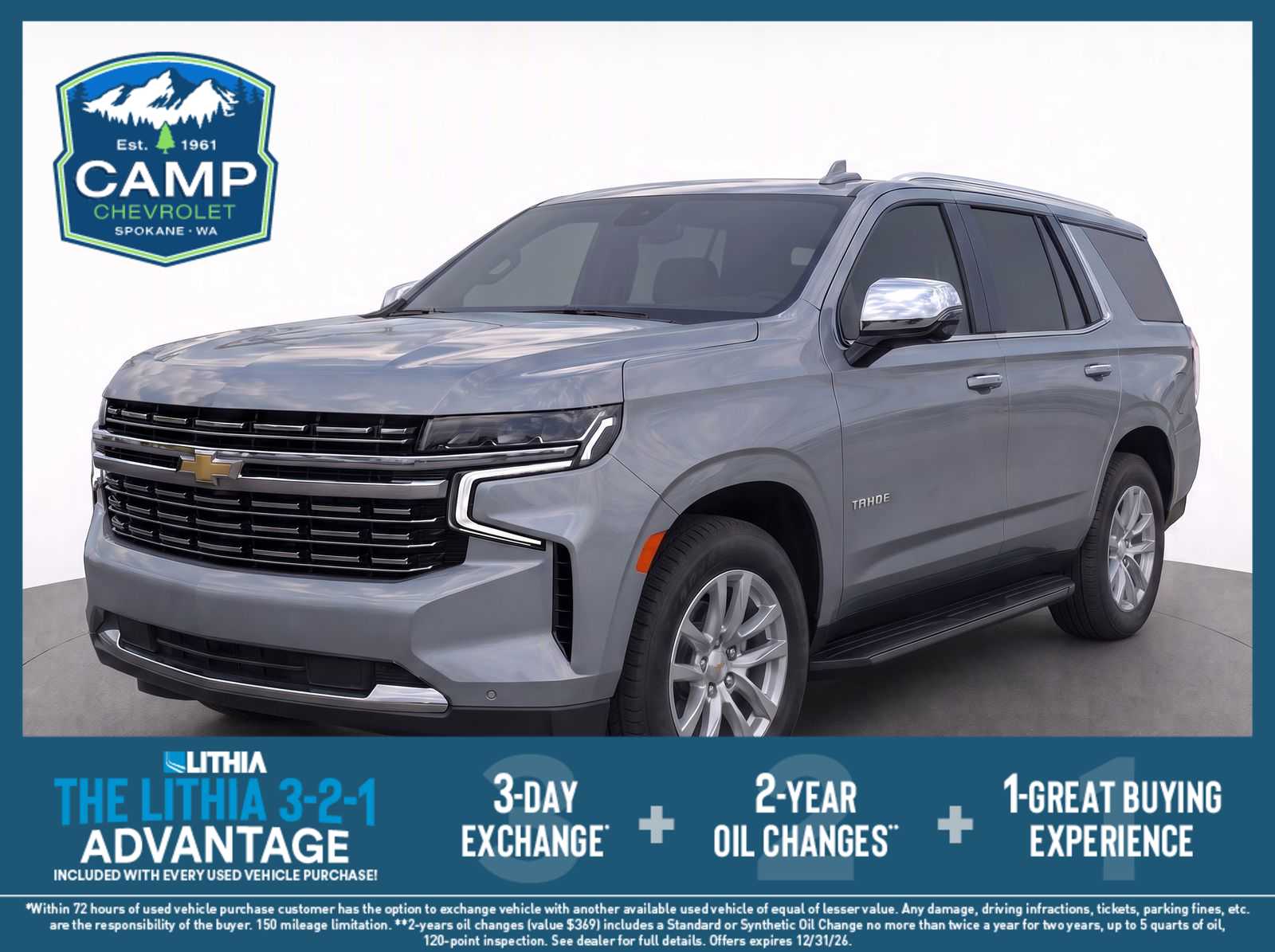 Sterling Gray Metallic 2024 Chevrolet Tahoe SUV / Crossover Four-Wheel Drive Automatic