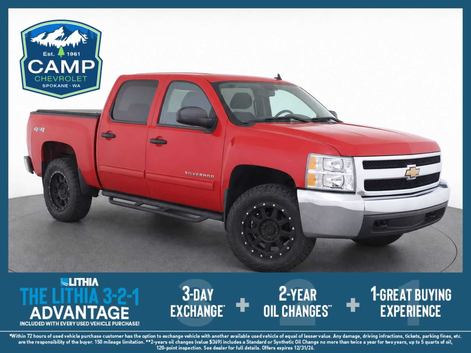Victory Red 2013 Chevrolet Silverado 1500 Pickup Truck Four-Wheel Drive 4-Speed Automatic