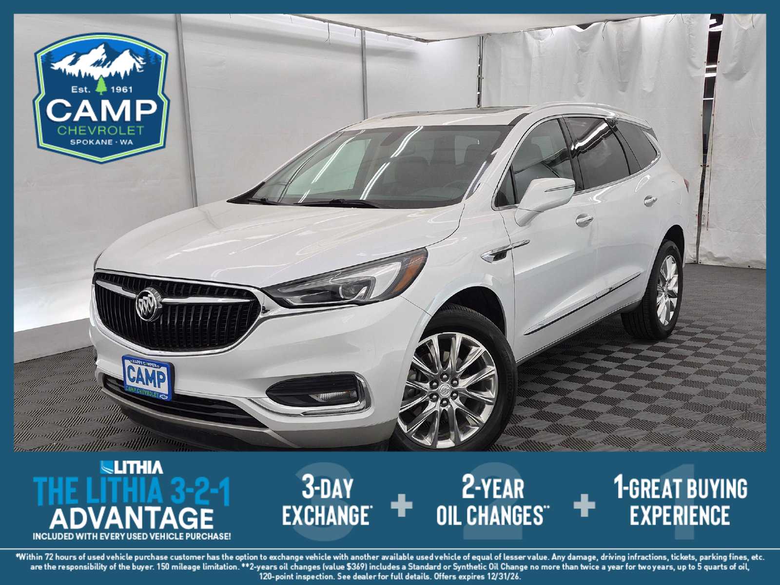 White Frost Tricoat 2018 Buick Enclave SUV / Crossover Four-Wheel Drive 9-Speed Automatic