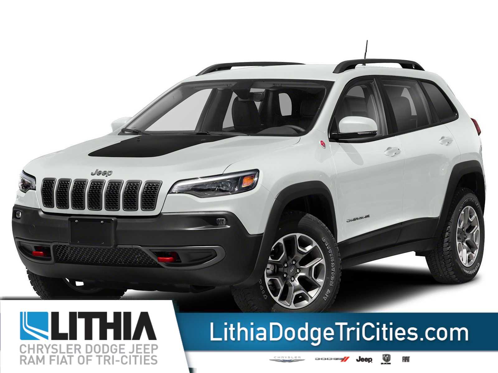 Bright White Clearcoat 2021 Jeep Cherokee Trailhawk 4WD SUV / Crossover Four-Wheel Drive 9-Speed Automatic
