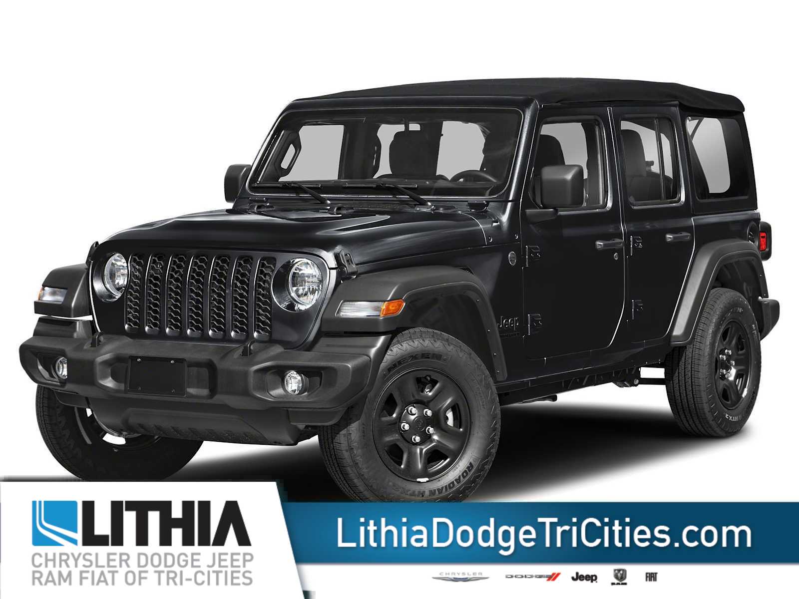 Black 2024 Jeep Wrangler Sahara 4-Door 4WD SUV / Crossover Four-Wheel Drive 8-Speed Automatic