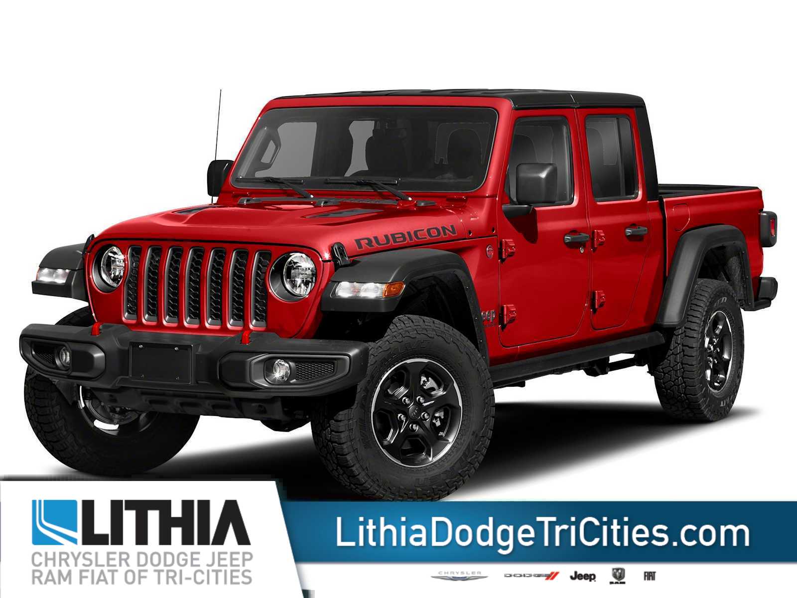 Firecracker Red Clearcoat 2023 Jeep Gladiator Rubicon FarOut Crew Cab 4WD Pickup Truck Four-Wheel Drive 8-Speed Automatic