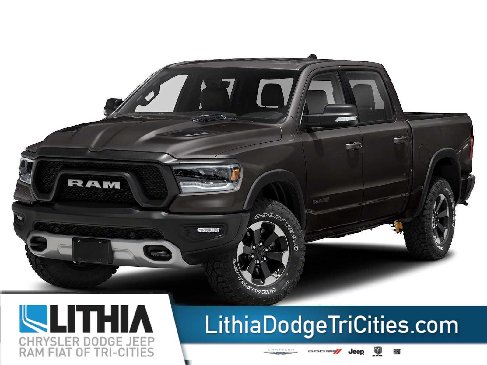 Granite Crystal Metallic 2021 RAM 1500 Rebel Crew Cab 4WD Pickup Truck Four-Wheel Drive 8-Speed Automatic