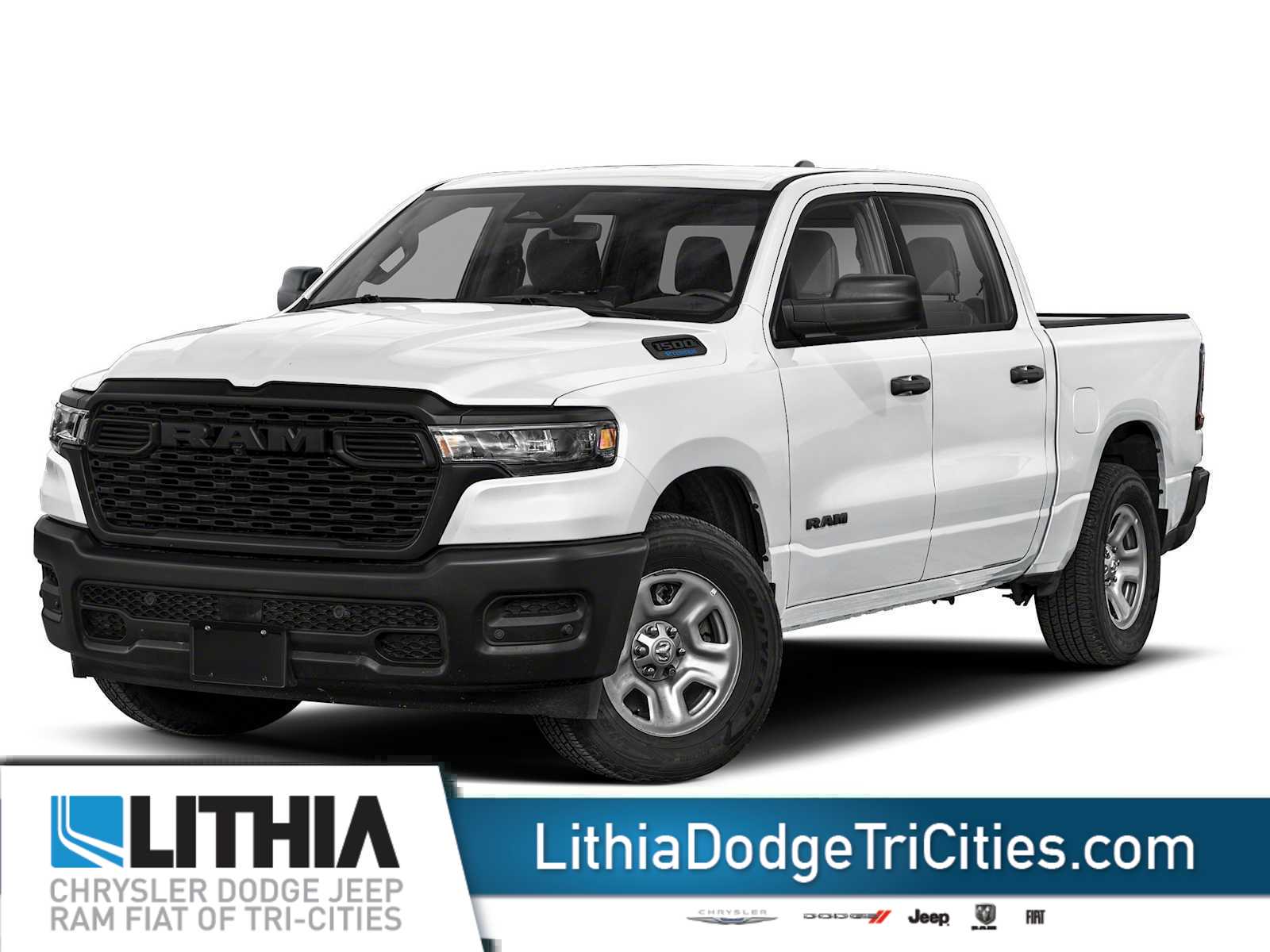 Bright White Clearcoat 2026 RAM 1500 Express Crew Cab 4WD Pickup Truck Four-Wheel Drive 8-Speed Automatic