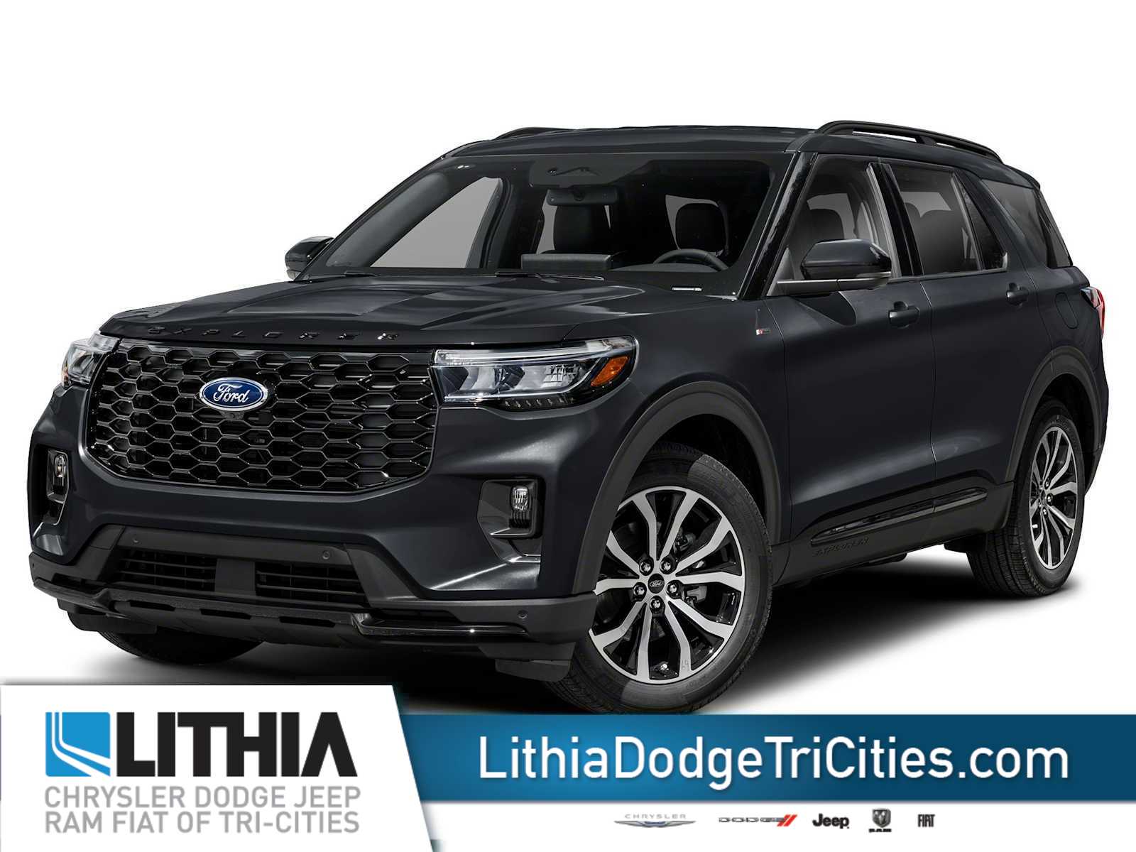 Agate Black Metallic 2025 Ford Explorer SUV / Crossover All-Wheel Drive Automatic