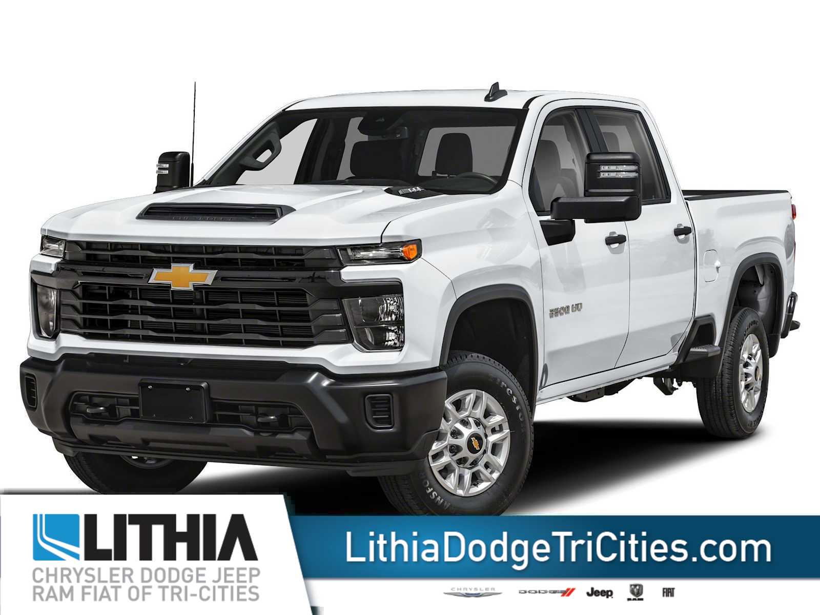 White 2025 Chevrolet Silverado 2500HD LT Crew Cab 4WD Pickup Truck Four-Wheel Drive Automatic