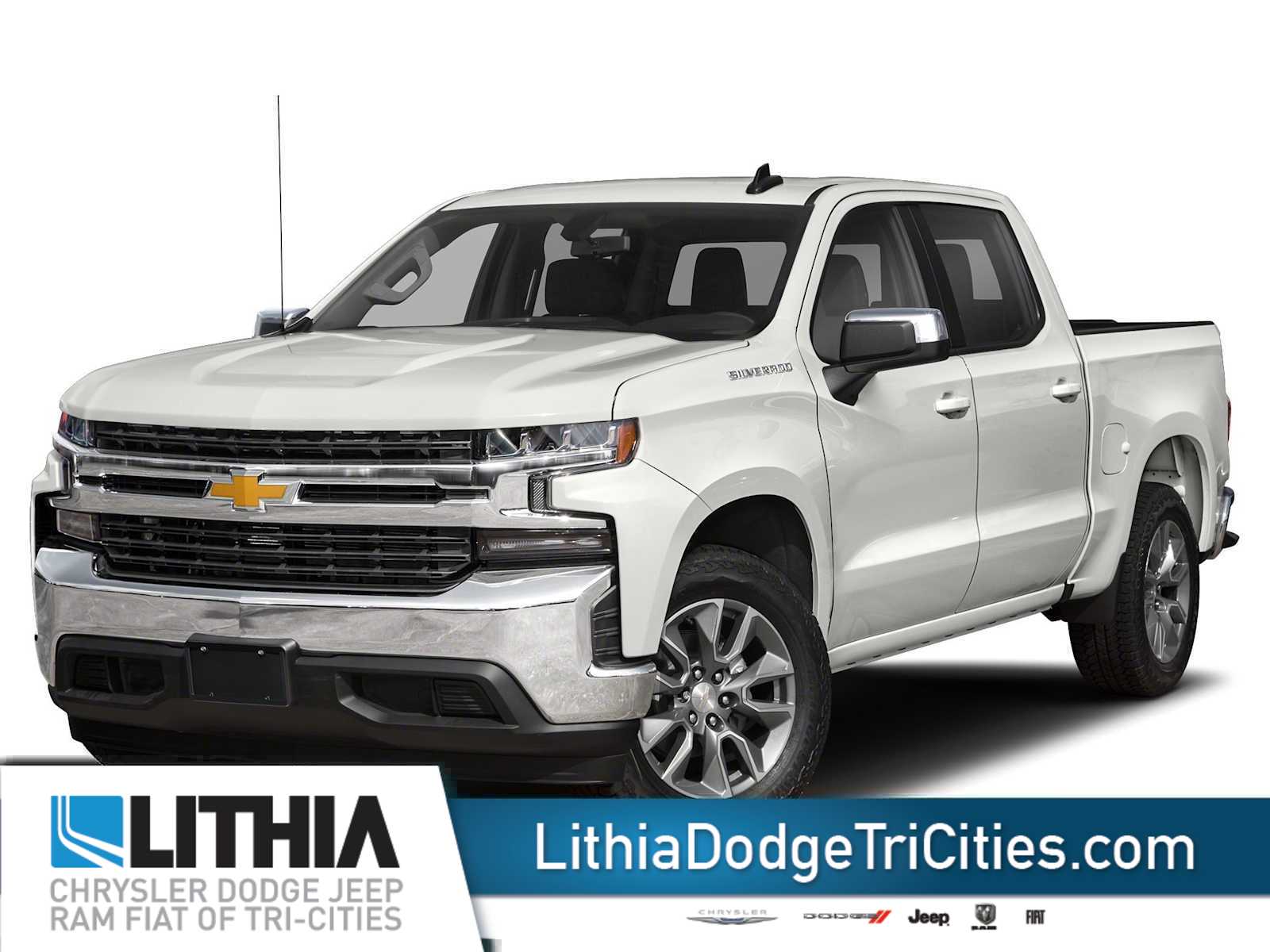 White 2020 Chevrolet Silverado 1500 Pickup Truck Four-Wheel Drive Automatic
