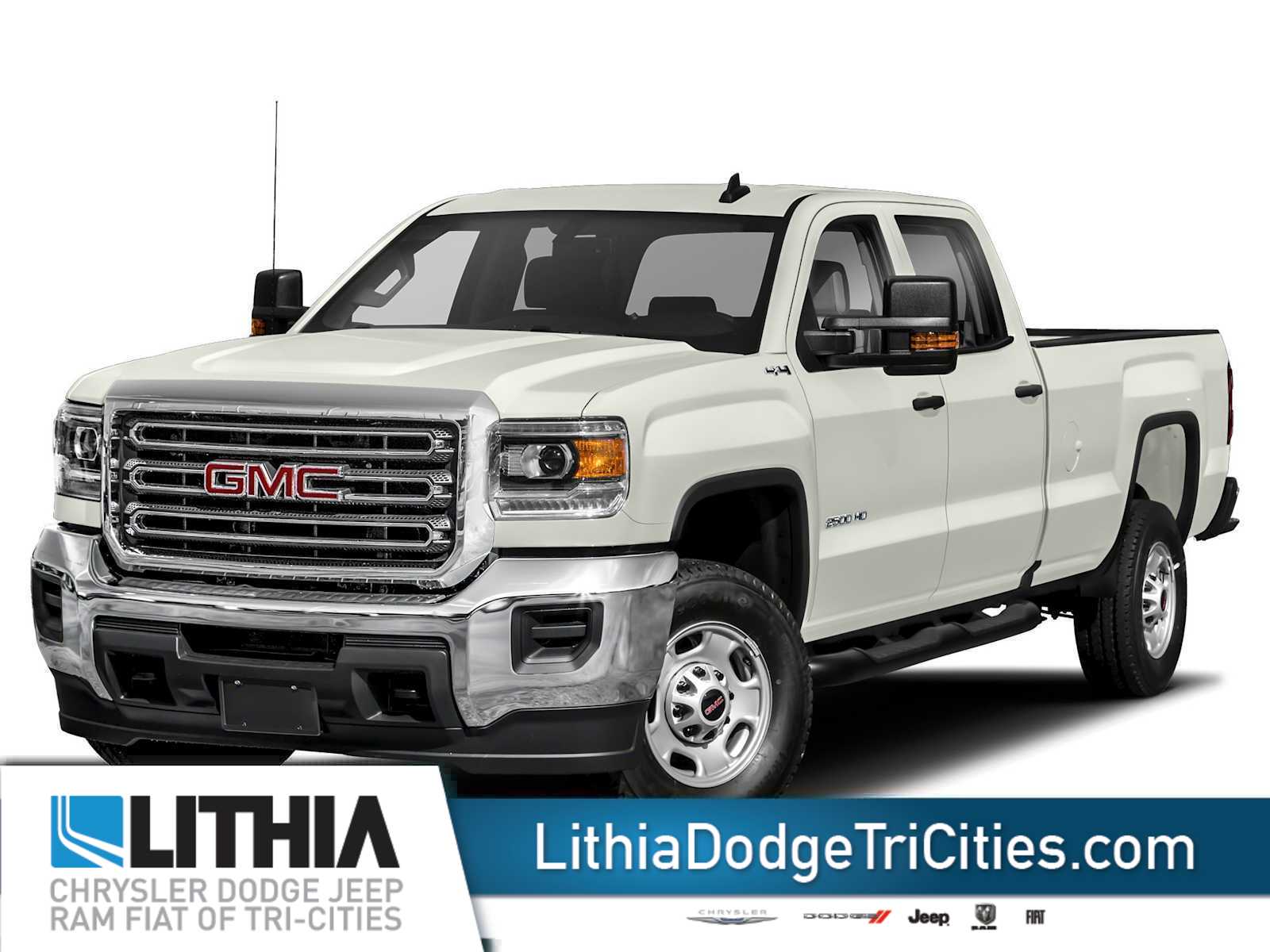 White 2019 GMC Sierra 2500HD SLE Crew Cab 4WD Pickup Truck Four-Wheel Drive 6-Speed Automatic