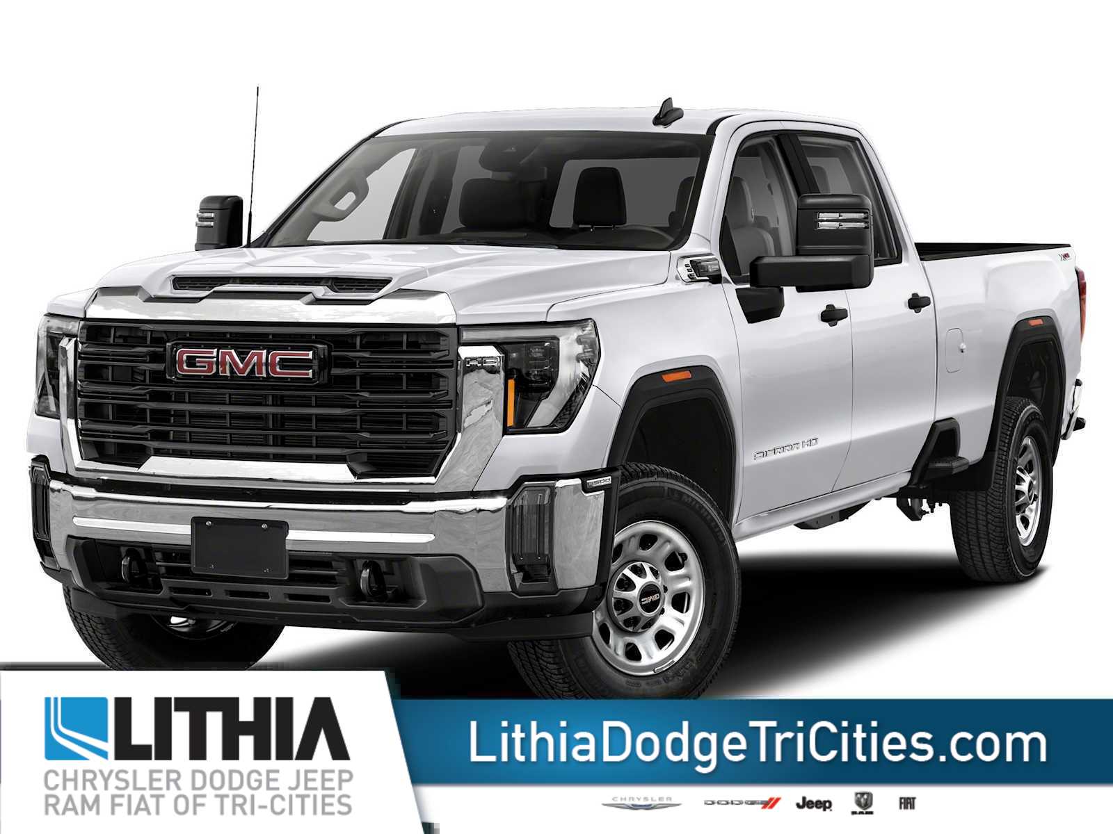 White 2024 GMC Sierra 3500HD Denali Crew Cab 4WD Pickup Truck Four-Wheel Drive Automatic