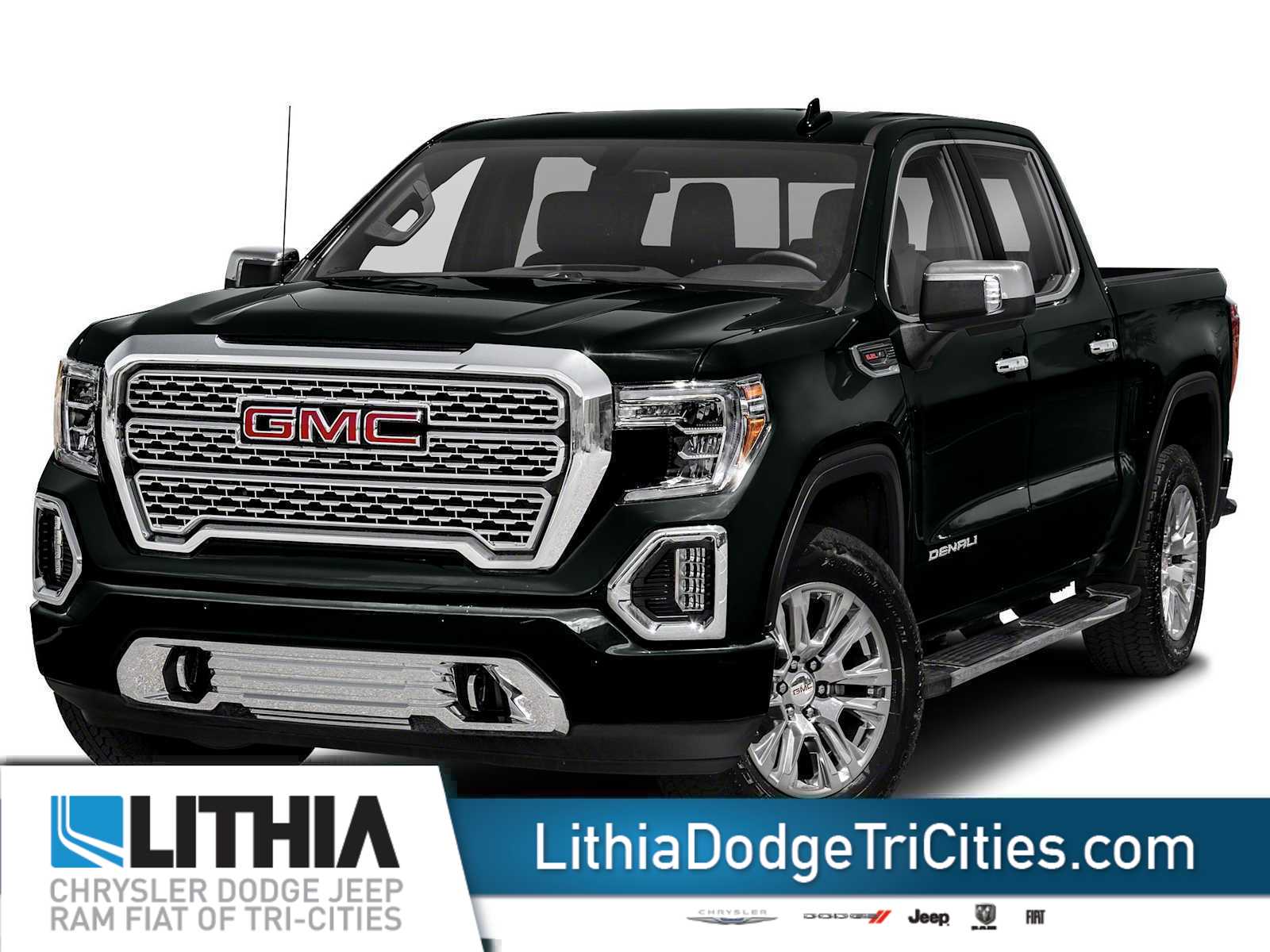 Green 2021 GMC Sierra 1500 Denali Crew Cab 4WD Pickup Truck Four-Wheel Drive Automatic