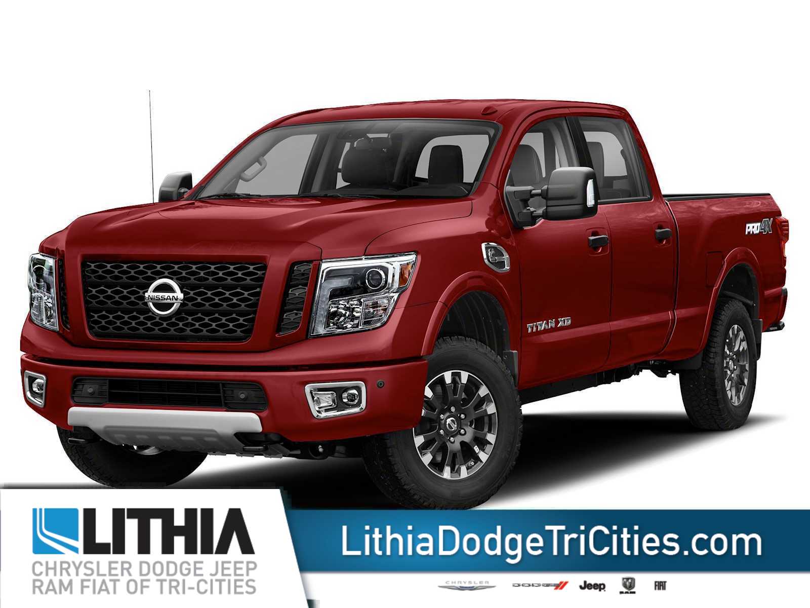 Cayenne Red Metallic 2019 Nissan Titan Pickup Truck Four-Wheel Drive 6-Speed Automatic