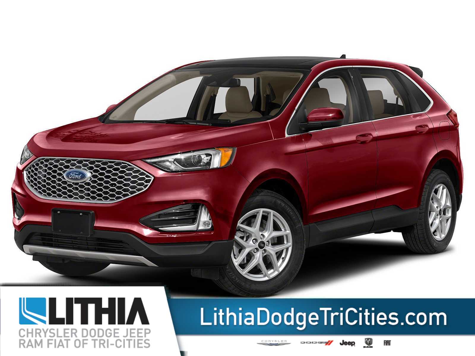 Rapid Red Metallic Tinted Clearcoat 2024 Ford Edge SUV / Crossover All-Wheel Drive 8-Speed Automatic