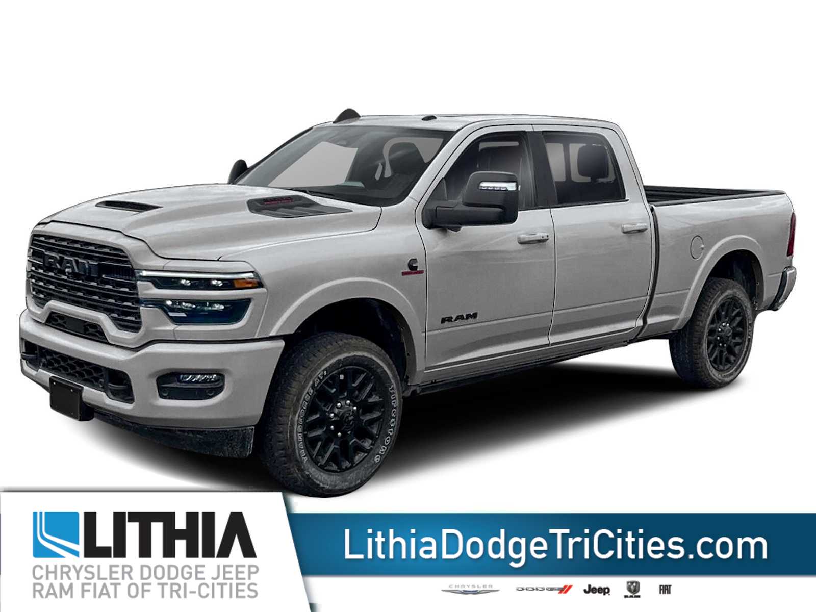Silver 2026 RAM 3500 Limited Crew Cab 4WD Pickup Truck Four-Wheel Drive 8-Speed Automatic