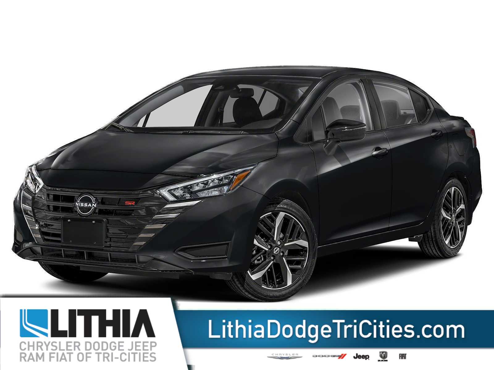 Super Black 2024 Nissan Versa Sedan Front-Wheel Drive Continuously Variable Transmission