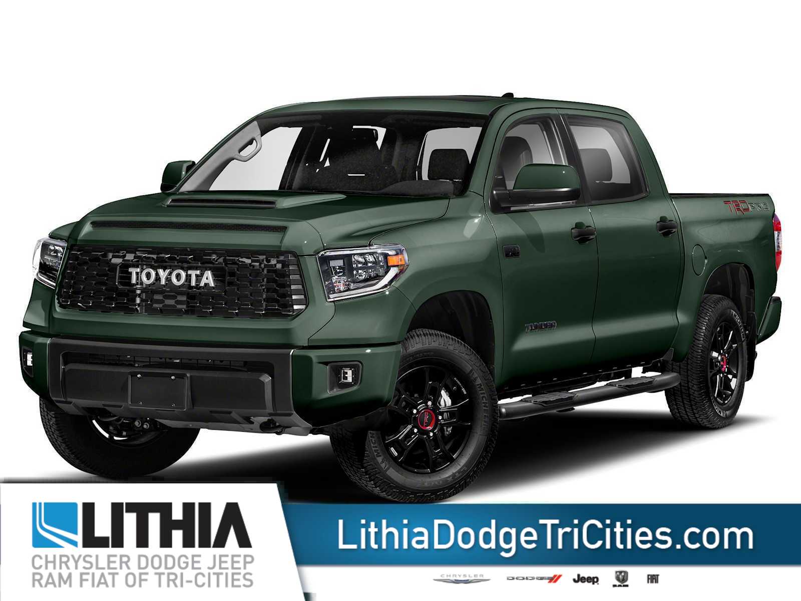 Army Green 2020 Toyota Tundra TRD Pro CrewMax 4WD Pickup Truck Four-Wheel Drive 6-Speed Automatic