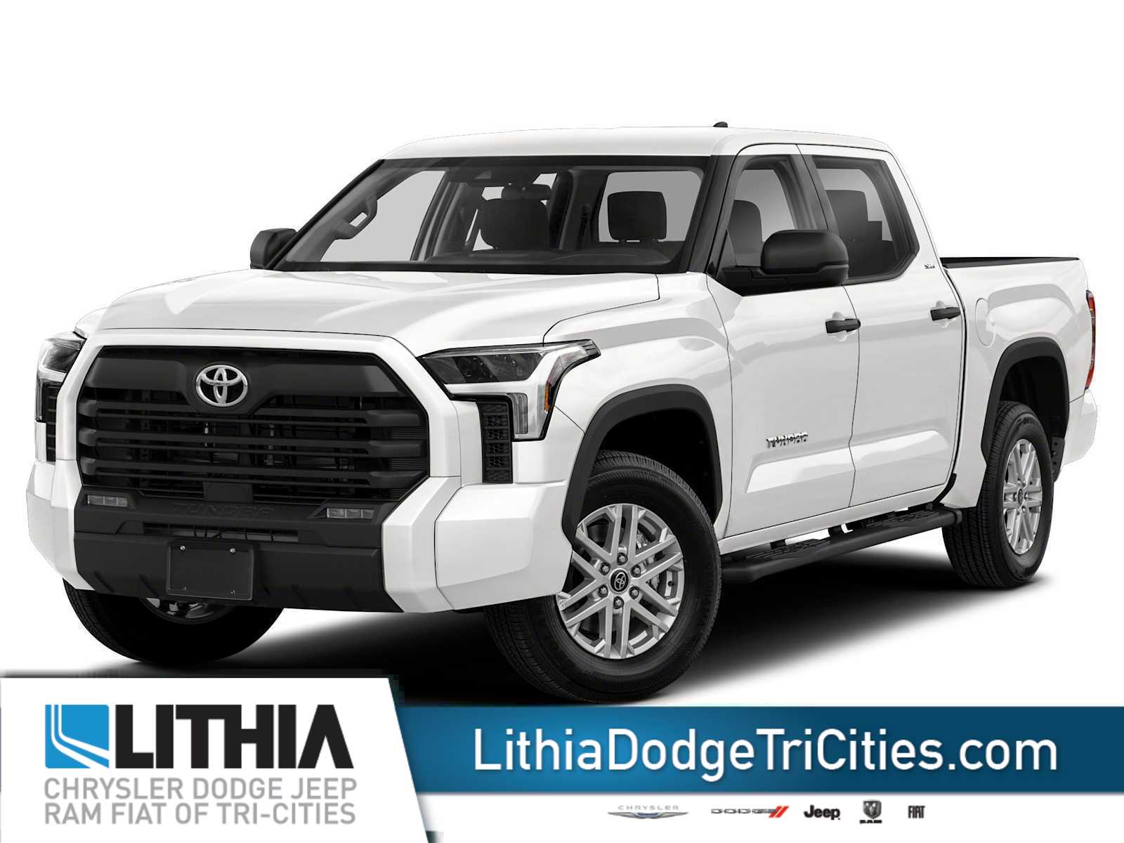 White 2022 Toyota Tundra SR5 CrewMax Cab 4WD Pickup Truck Four-Wheel Drive Automatic