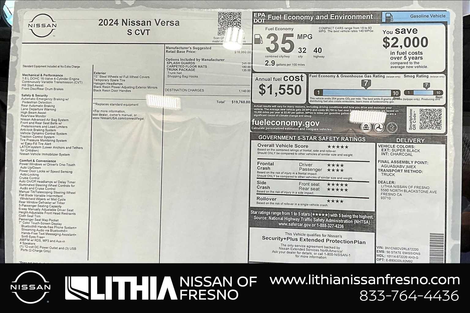 2024 Nissan Versa S 40