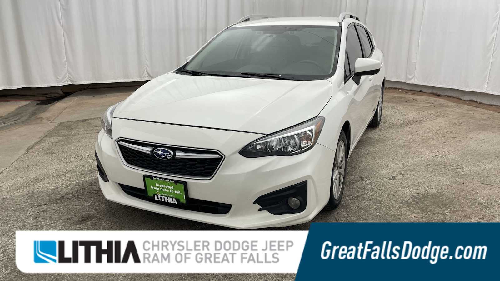 Crystal White Pearl 2018 Subaru Impreza 2.0i Premium Hatchback AWD Hatchback All-Wheel Drive Continuously Variable Transmission