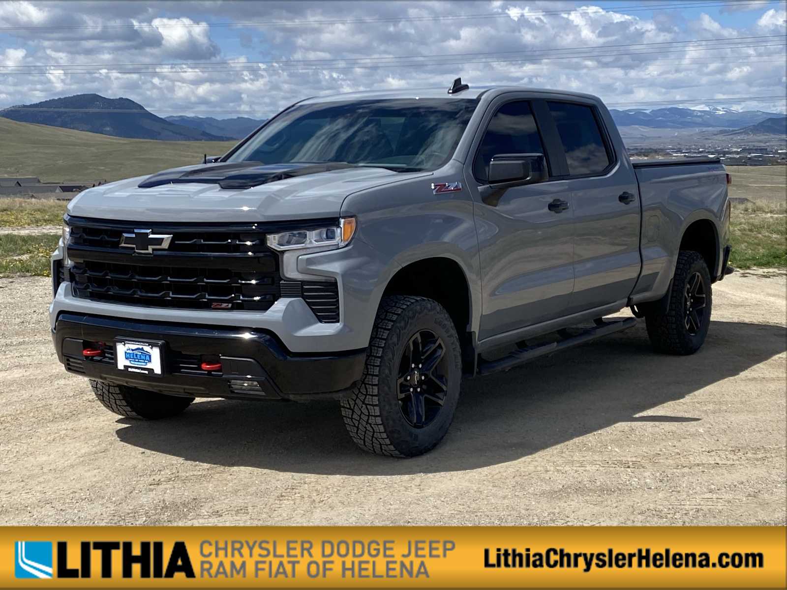 Slate Gray Metallic 2024 Chevrolet Silverado 1500 LT Trail Boss Crew Cab 4WD Pickup Truck Four-Wheel Drive Automatic