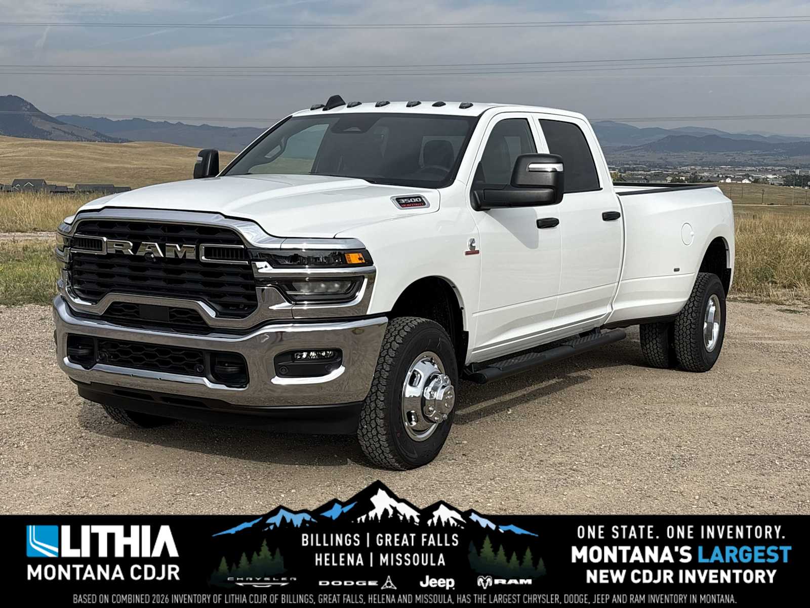 Bright White Clearcoat 2026 RAM 3500 Pickup Truck Four-Wheel Drive 8-Speed Automatic