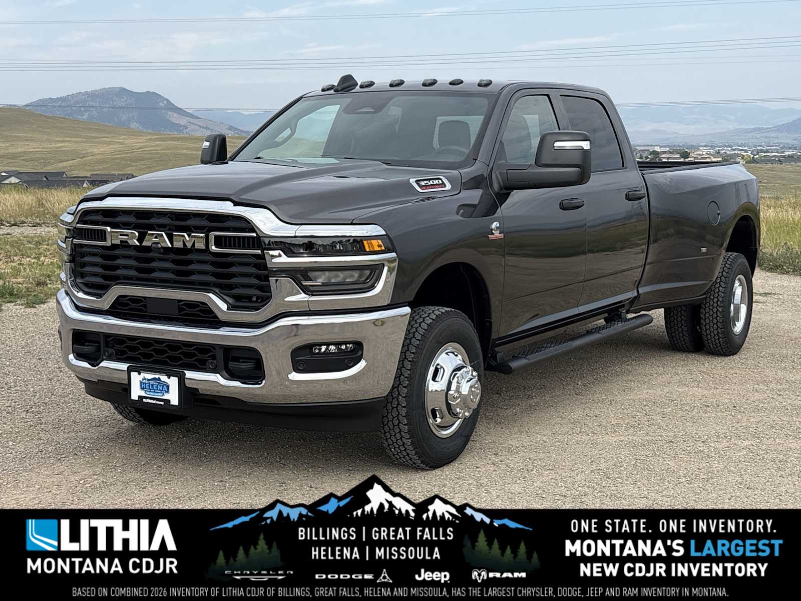 Gray (Granite Crystal Metallic Clearcoat) 2026 RAM 3500 Pickup Truck Four-Wheel Drive 8-Speed Automatic