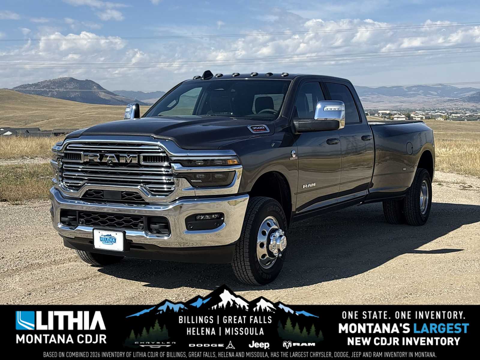Gray (Granite Crystal Metallic Clearcoat) 2026 RAM 3500 Pickup Truck Four-Wheel Drive 8-Speed Automatic