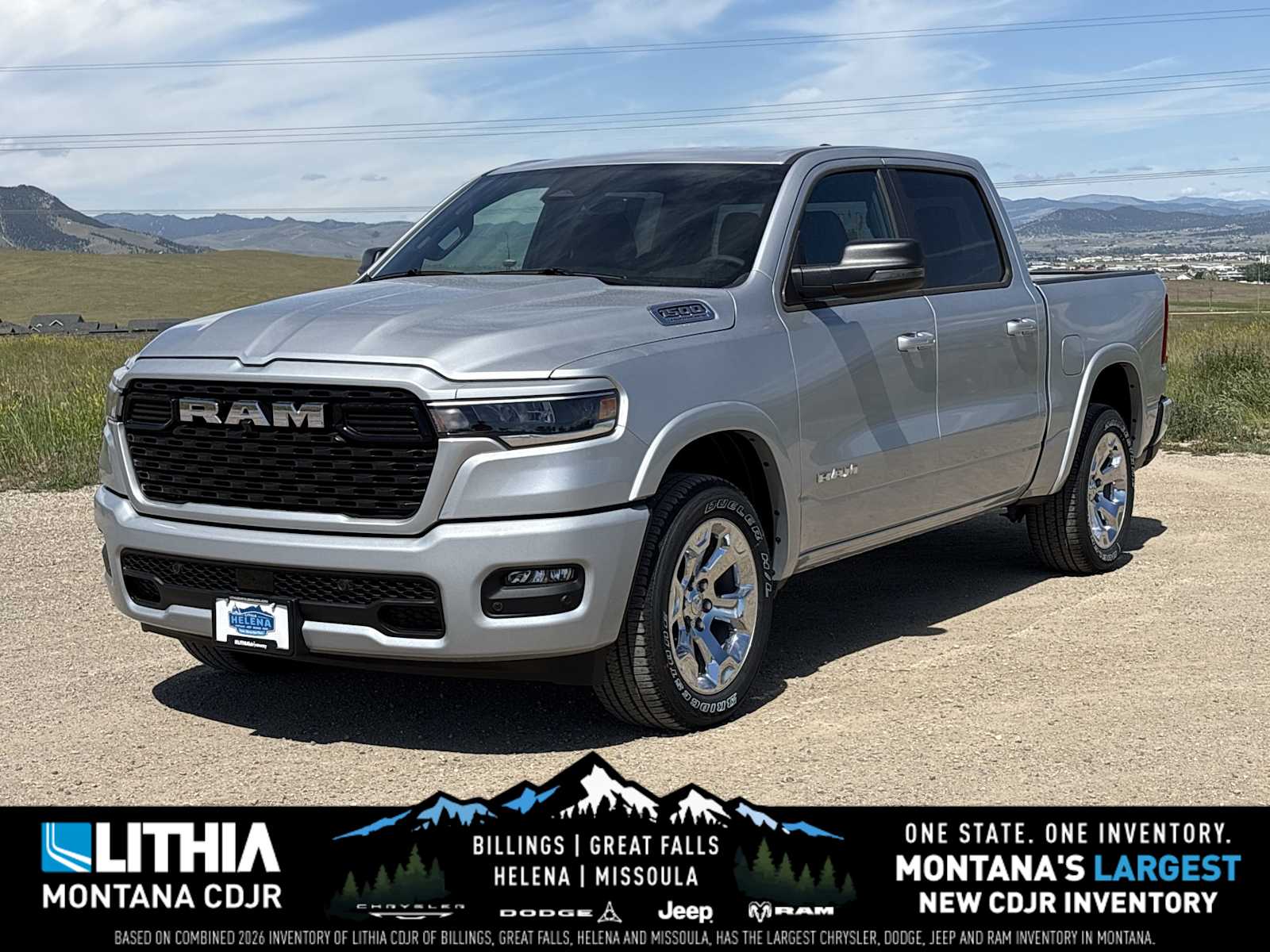 Silver Zynith 2026 RAM 1500 Pickup Truck Four-Wheel Drive 8-Speed Automatic
