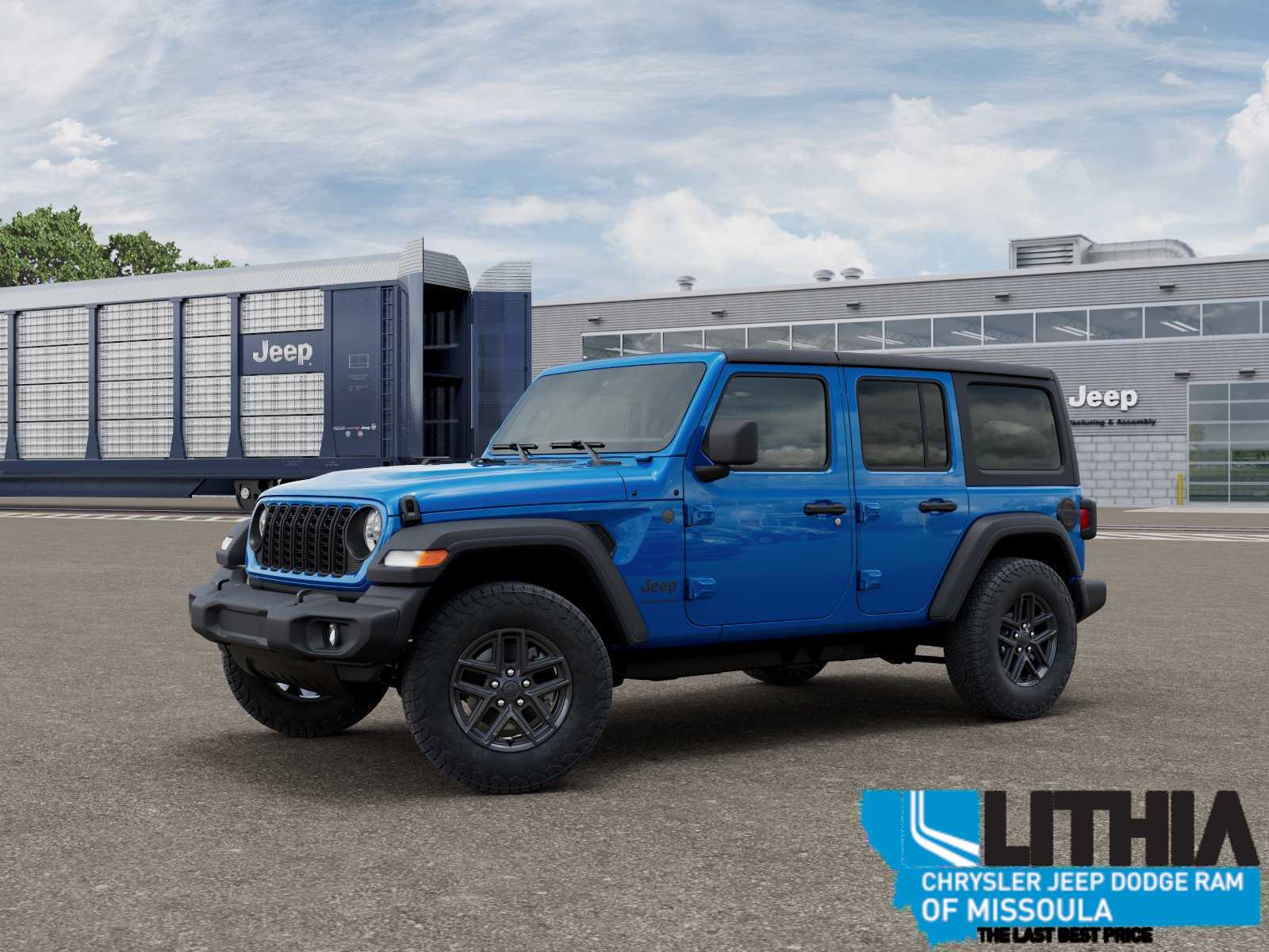 Hydro Blue Pearlcoat 2026 Jeep Wrangler Sport S 4-Door 4WD SUV / Crossover Four-Wheel Drive 6-Speed Manual