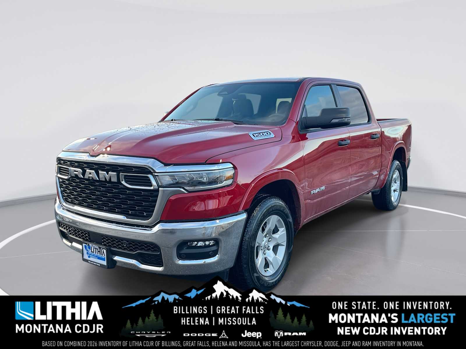 Molten Red Pearlcoat 2026 RAM 1500 Pickup Truck Four-Wheel Drive 8-Speed Automatic