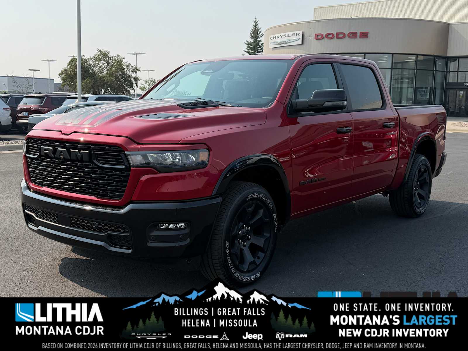 Molten Red Pearlcoat 2026 RAM 1500 Pickup Truck Four-Wheel Drive 8-Speed Automatic