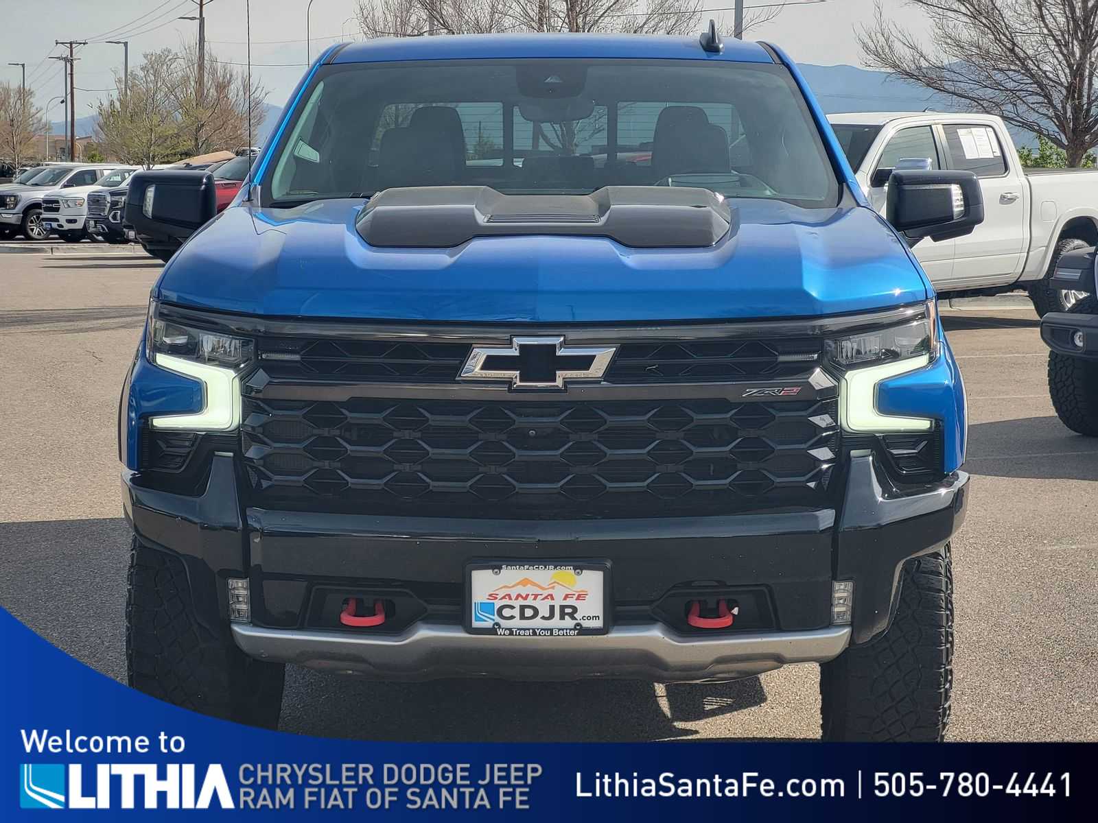 Glacier Blue Metallic 2023 Chevrolet Silverado 1500 ZR2 Crew Cab 4WD Pickup Truck Four-Wheel Drive Automatic