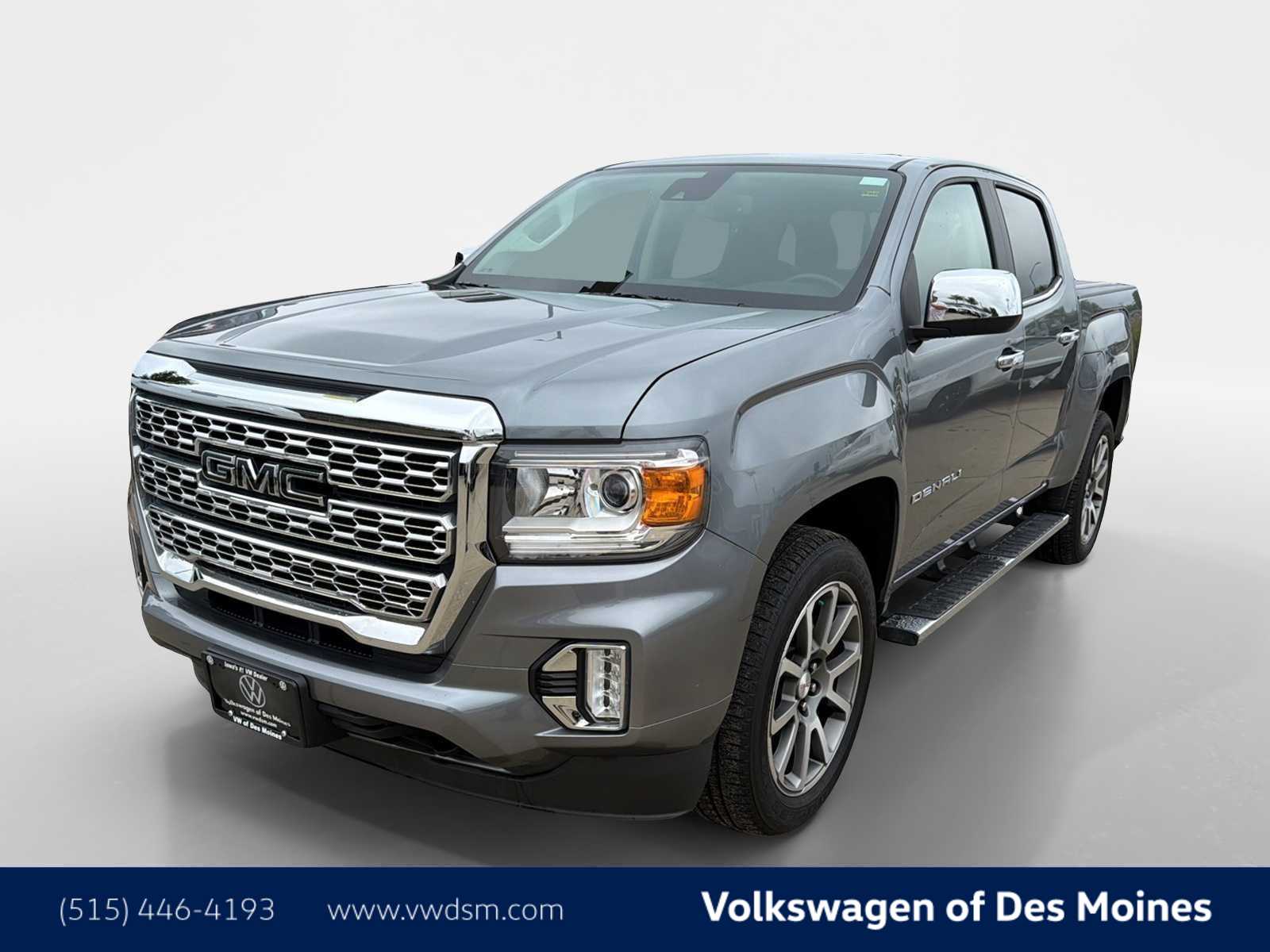Gray (Satin Steel Metallic) 2022 GMC Canyon Pickup Truck Four-Wheel Drive 8-Speed Automatic