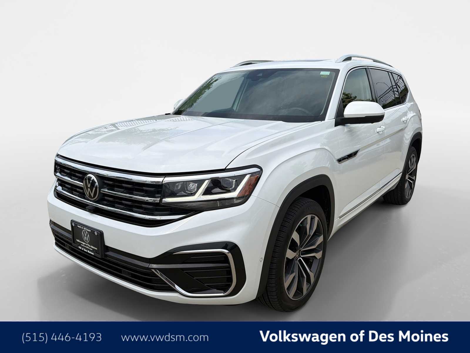 Opal White Pearl 2023 Volkswagen Atlas V6 SEL Premium R-Line 4Motion SUV / Crossover All-Wheel Drive 8-Speed Automatic