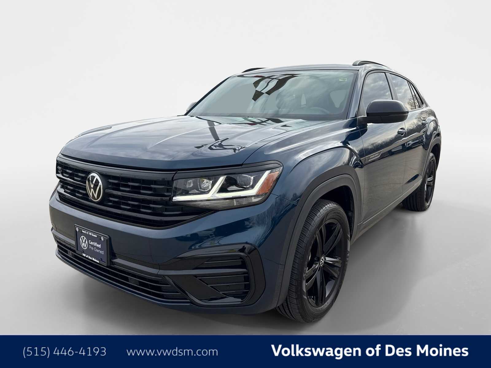 Tourmaline Blue Metallic 2023 Volkswagen Atlas Cross Sport SEL R-Line Black 4Motion SUV / Crossover All-Wheel Drive 8-Speed Automatic