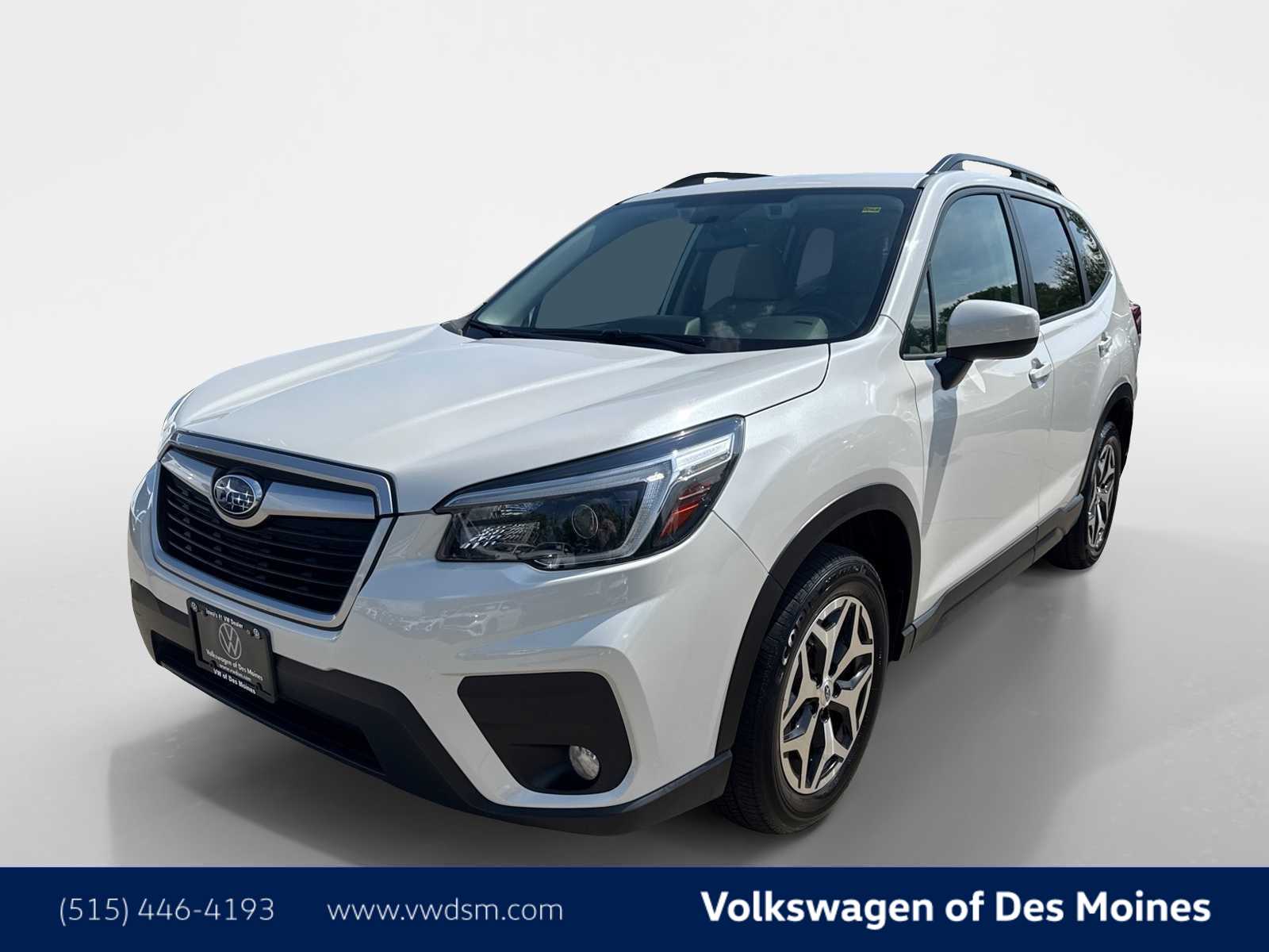 White 2021 Subaru Forester Premium Crossover AWD SUV / Crossover All-Wheel Drive Continuously Variable Transmission